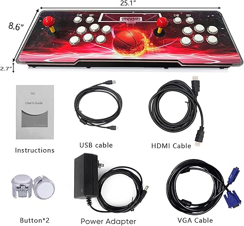 Miniatura 2 de RegiisJoy 20000 juegos en 1 Pandora 40S Arcade consola de juegos retro para proyector de TV PC 2-4 jugadores 1280 x 720 juegos 3D