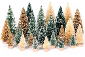 DDHS Artificial Mini Christmas Trees with Wooden Base