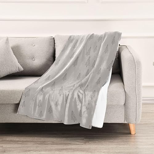 Miniatura 5 de KLL Christmas New Year Tree Plush Blanket Cozy Lightweight Spring Plush Blanket 60x90 Inches for Chair Living Room