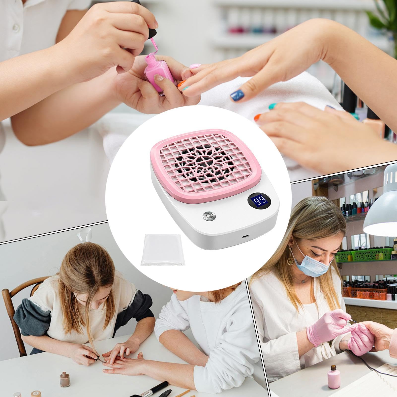 Aspirapolvere per Unghie Macchina Di Con Filtro Per Manicure A 4000 RPM