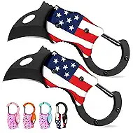 2 Pack Small Pocket Knife for Men, EDC Folding Knives with 1.34inch Blade for Everyday Carry, Gifts for Men Women, Christmas Stocking Stuffers Gifts for Him and Her (blue white)