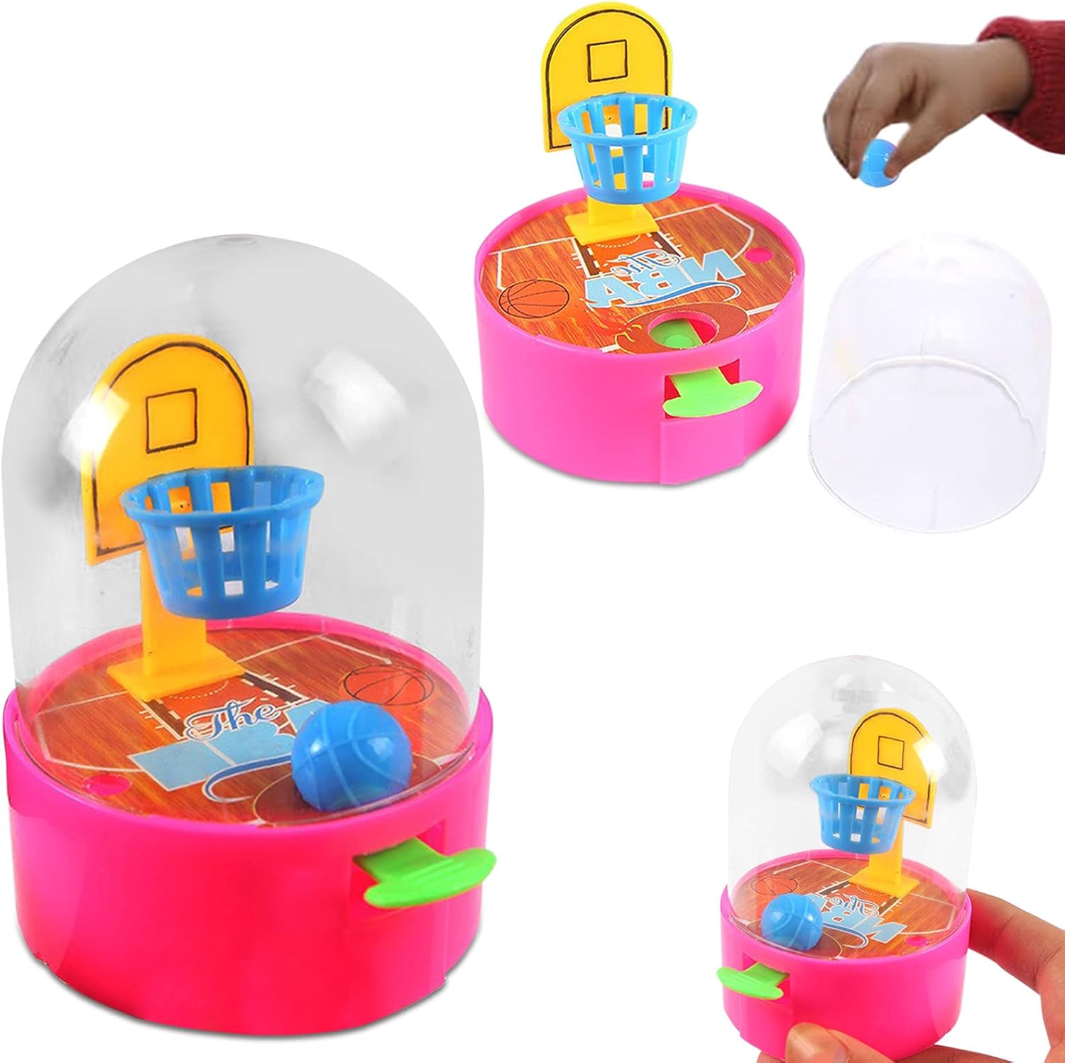 Narvei 1 Pc Mini Basketball Toys for Kids Handheld Palm Desktop Table Basketball Game Toys Mini Finger Basketball Games for Reduce Stress Killing Time Gift for All Ages Toddlers Children (Random A) : Toys & Games