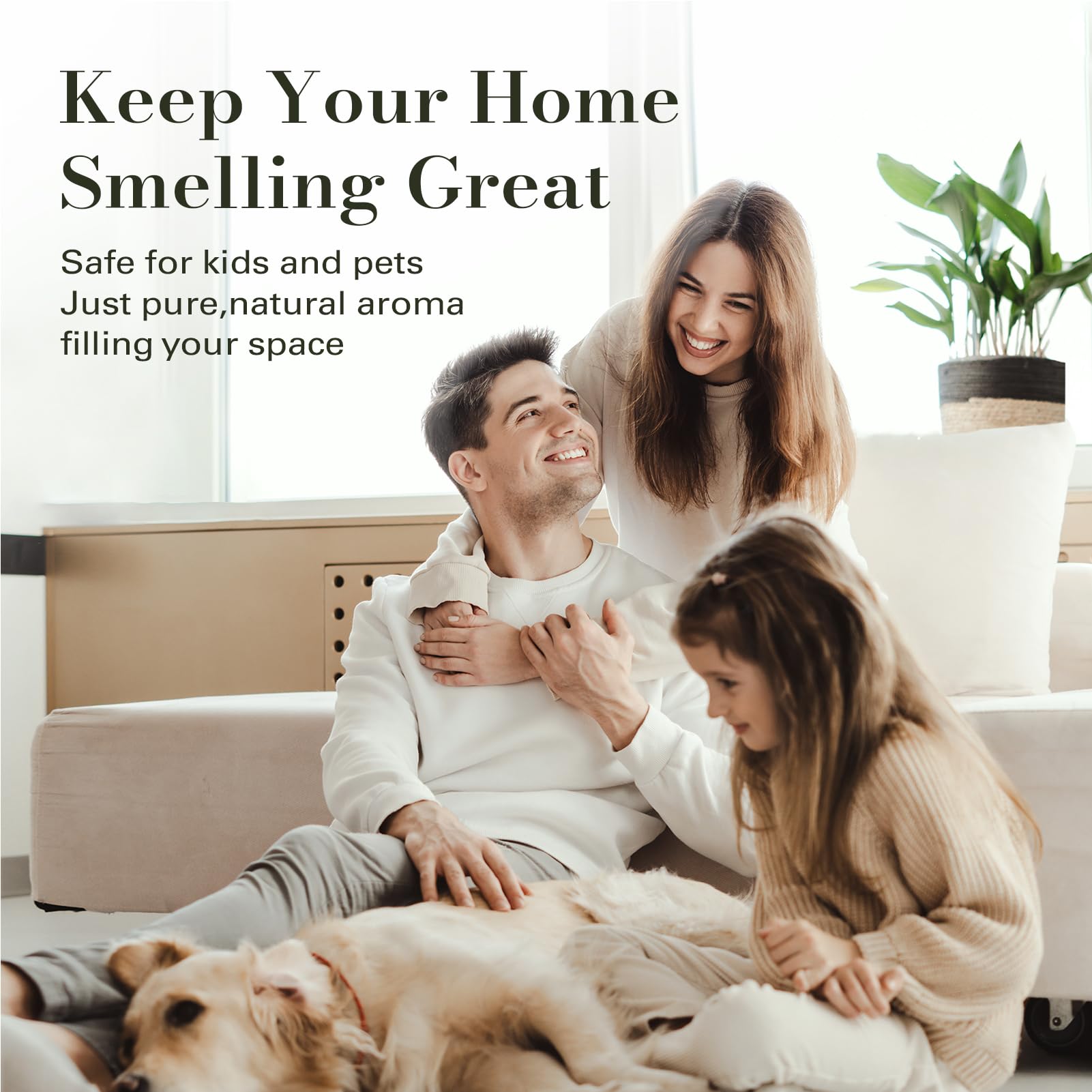 JCLOUD Diffusore Plug in per oli essenziali, diffusore di profumo senz'acqua fino a 500 mq. per casa, ufficio, spa, diffusore portatile da parete intelligente 160 ml, nero