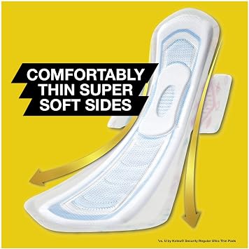 U By Kotex Allnighter Ultra Thin Overnight Pads with Wings, Extra Heavy Flow, 24 Count