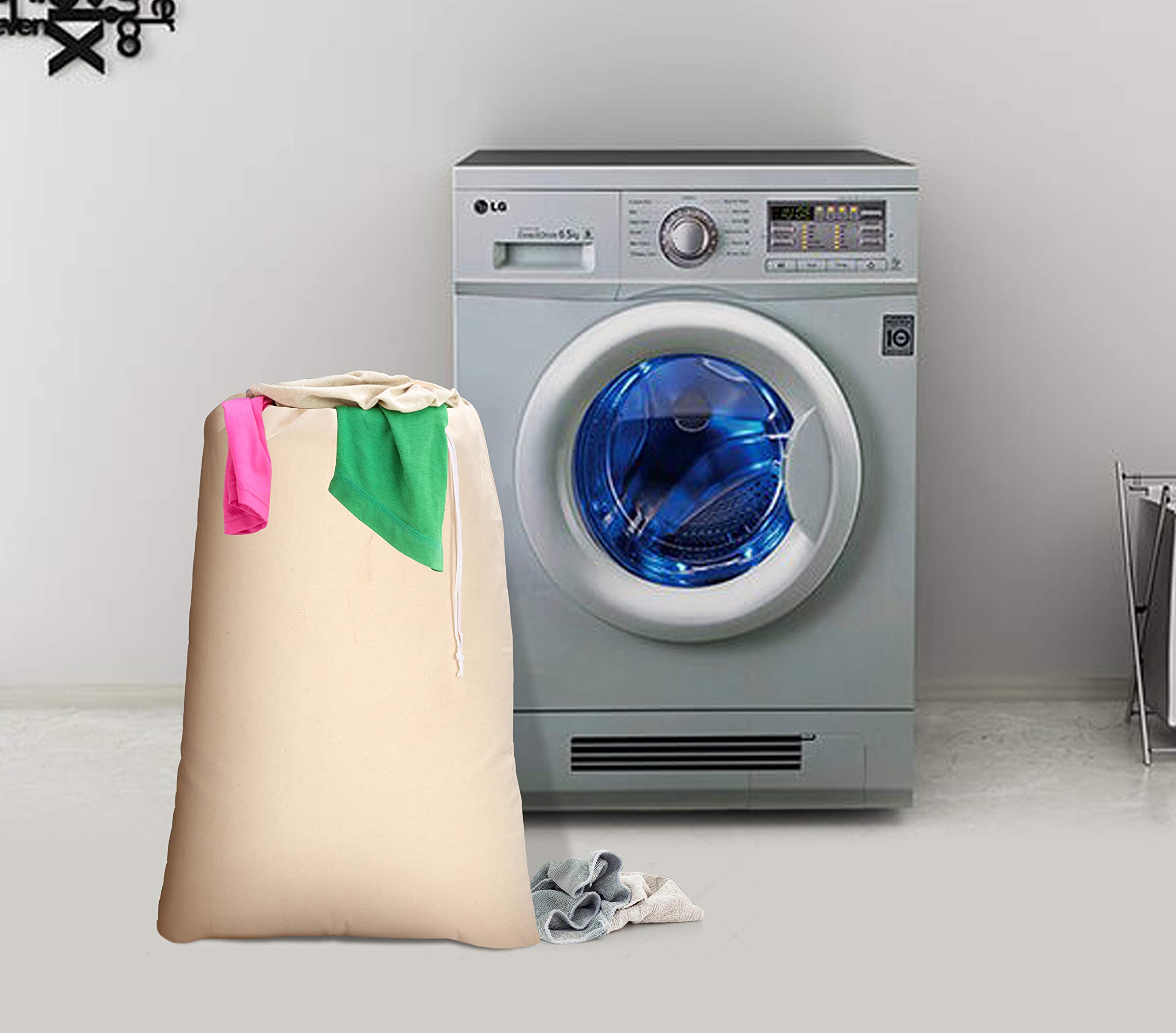 Handy Laundry Katoenen waszak, de extra zware wasbare waszak met