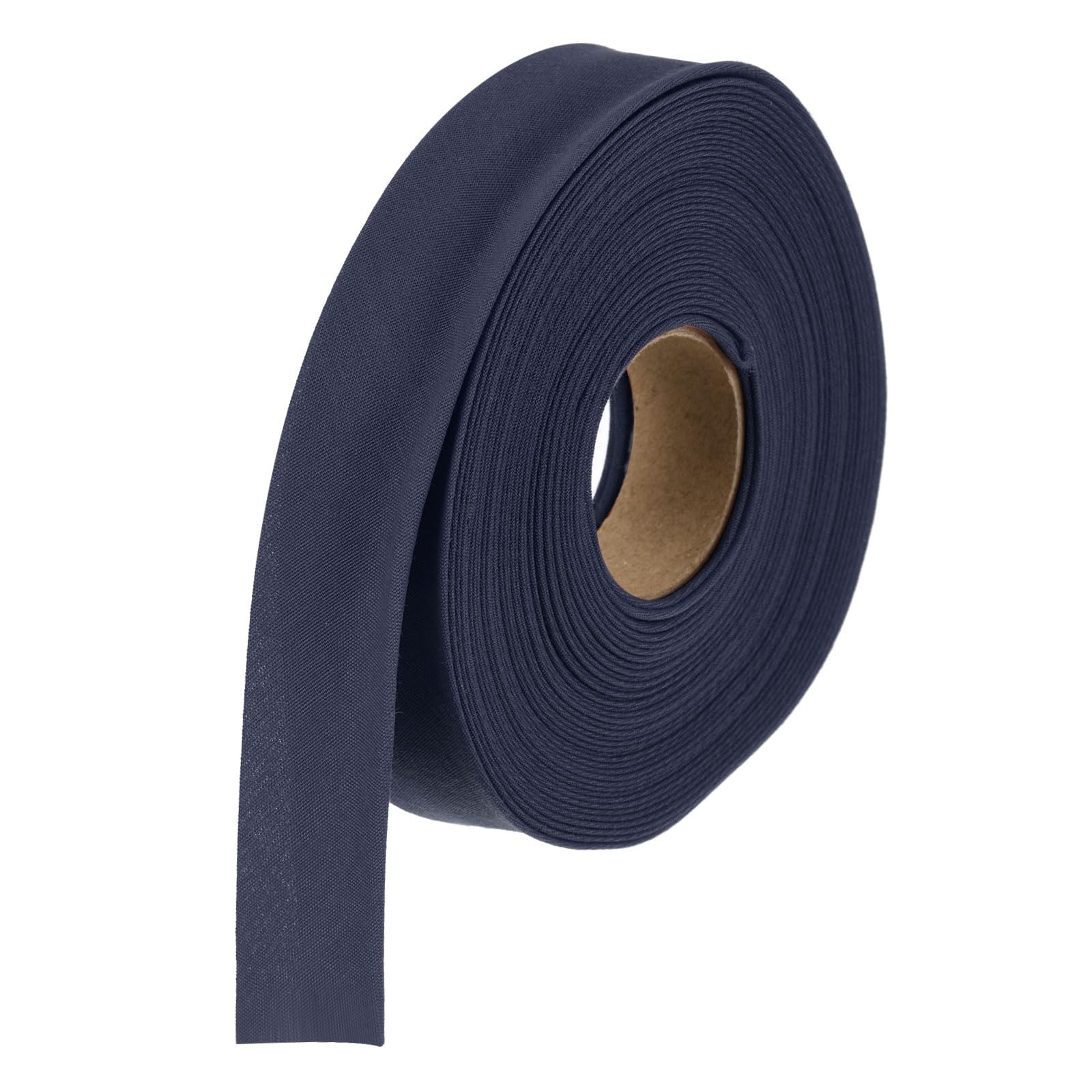 sourcing map 1 Inch Double Fold Bias Tape Polyester Continuous Bulk Bias Tape for Sewing, Seaming Quilting Hemming Binding Crafts (Navy Blue 6 Yards) โ image 1