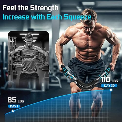 Miniatura 5 de Equipo de entrenamiento de brazo Twister - Equipo de entrenamiento de pecho, entrenador de brazos, ejercitador de pecho con resorte silencioso,