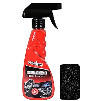 Kangaroo® Premium Dashboard Dresser (Polish, Shiner) 300 ml with Foam Applicator (Use for Car Interior, Leather Seat and Cover)