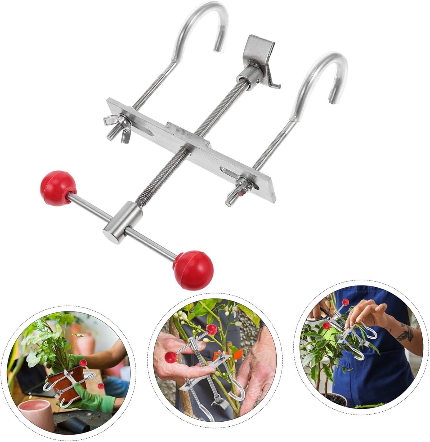 Toyvian Bonsai Branch Bender Tool Set Professional Gardening Accessory for Trunk Shaping Adjustable Steel Design for DIY Bonsai Pruning and Styling
