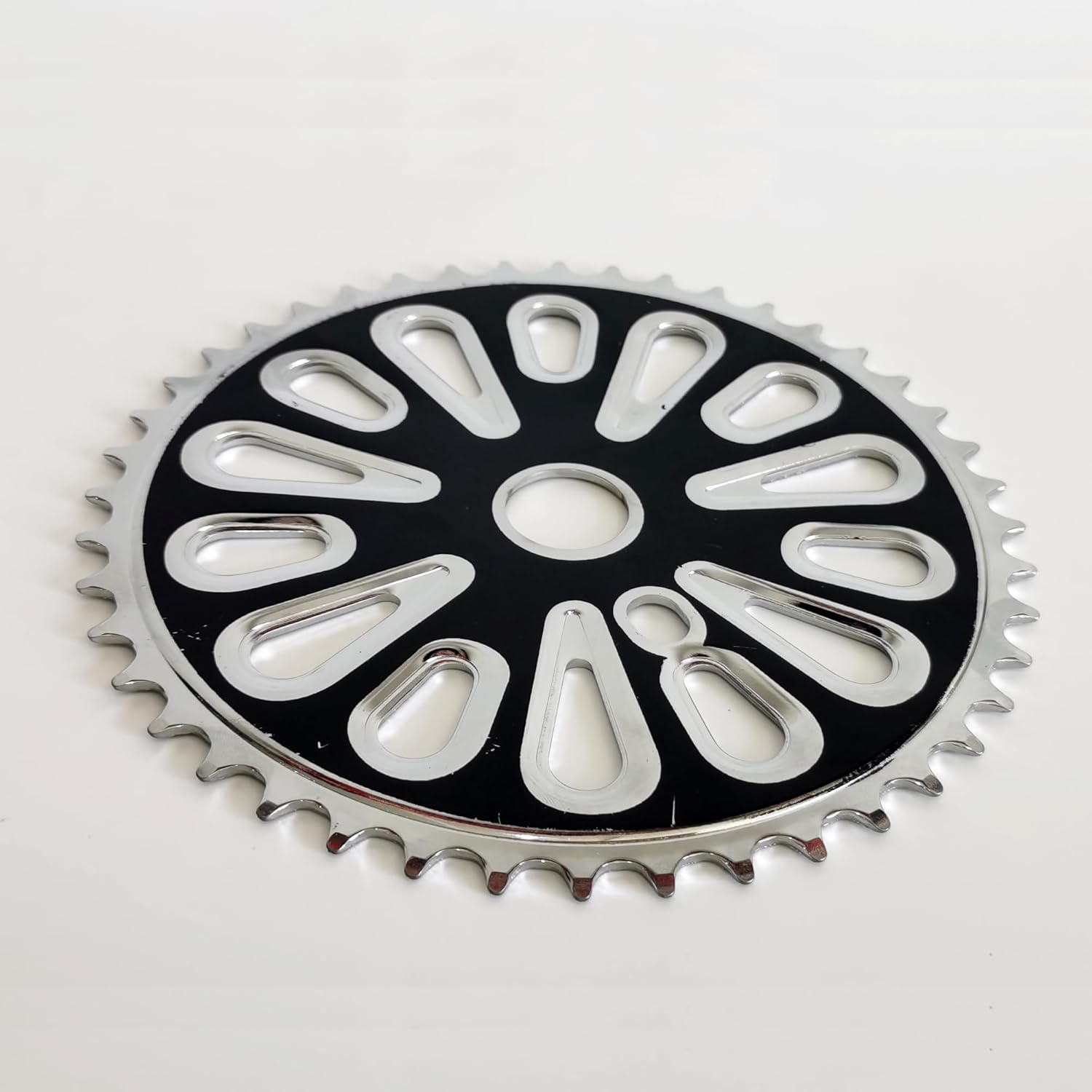 2”Cup Wide Pedal Crank Kit, One-Piece Crank, for 2- Stroke Motor,Gas Motorized Bicycle 48cc/66cc/80cc (Black, 44 Teeth)