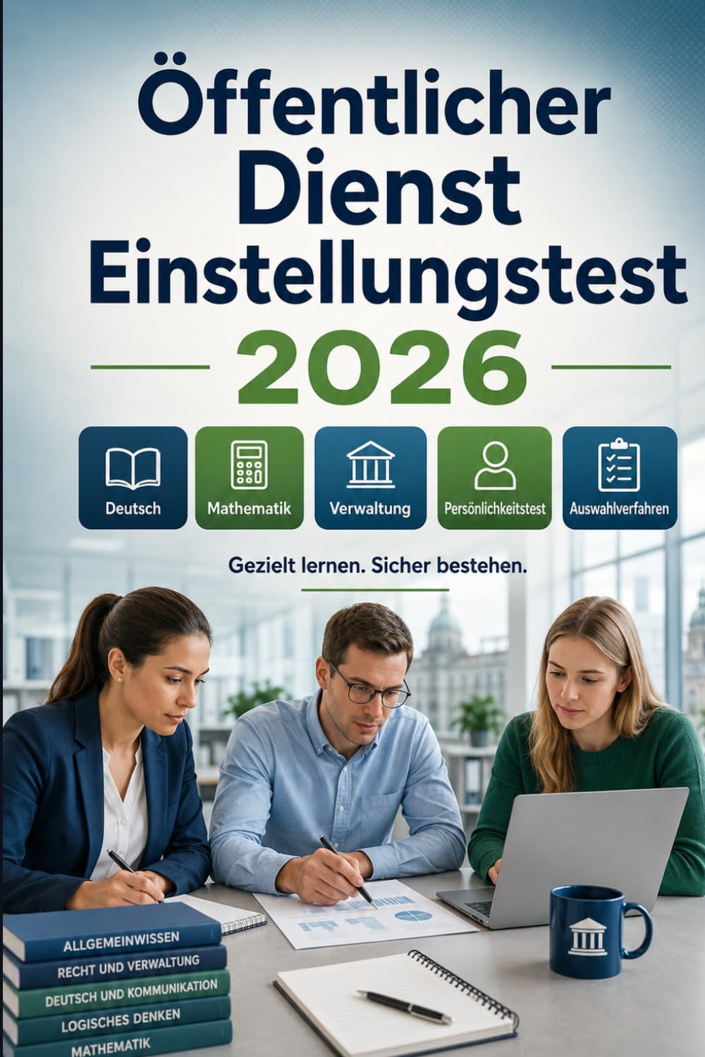 Öffentlicher Dienst Einstellungstest 2026: Vorbereitung für Behörden und Verwaltung: Deutsch, Mathematik, Allgemeinwissen, Logik, Konzentration, ... und mündliches Auswahlverfahren