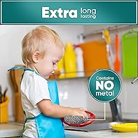 Vista 3 de Perfect Scour - Paquete de 2 esponjas para fregar para cocina, multiusos antiarañazos con poder de fregado resistente, limpiador suave y rápido