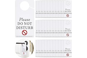 100-Pack Do Not Disturb Door Hanger Signs, 2-Sided, Frosted, 3 x 6 Inches