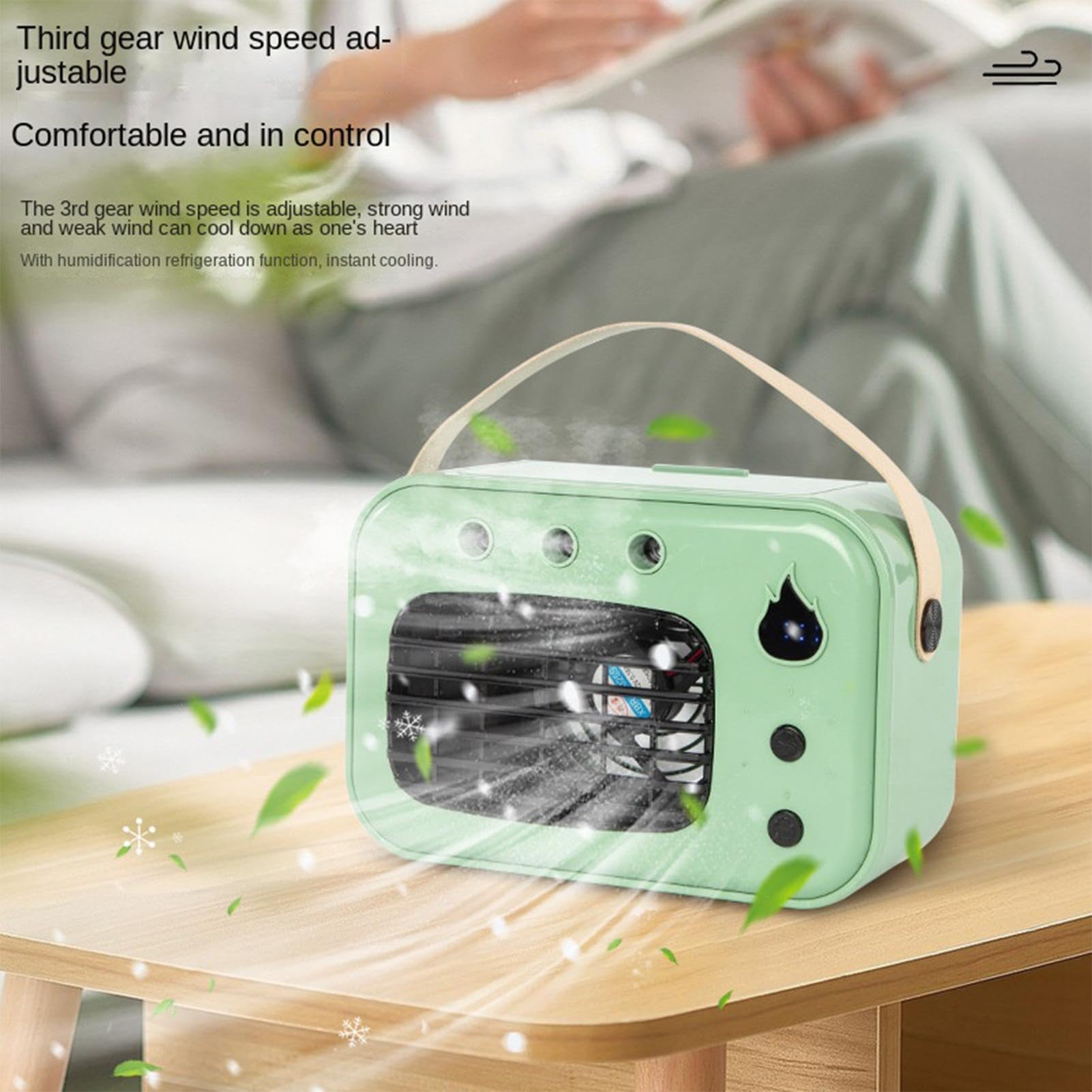 Ventilatore da tavolo – Mini ventola di raffreddamento USB a 3 velocità per