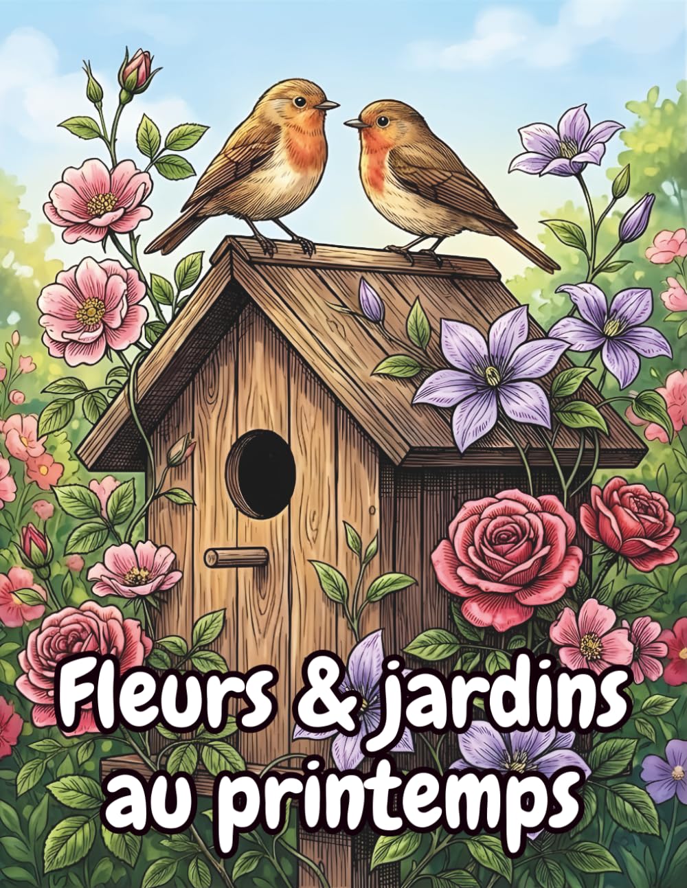Fleurs et jardins au printemps: 50 motifs pour adultes – Scènes de jardin apaisantes pour la paix et la détente
