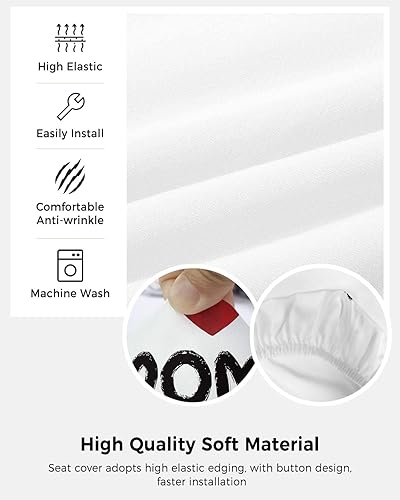 Miniatura 5 de Computer Office Chair Cover Happy Mother's Day Heart Split Protective Stretchable Rotating Desk Chair Seat Covers I Love Mom Removable Washable