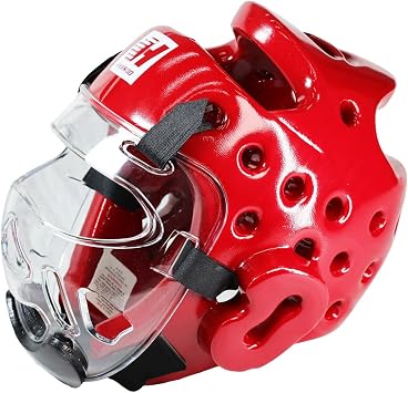 Taekwondo Headgear Karate Headgear with Removable mask for Sparring Partner Muay Thai Taekwondo Karate MMA Training Youth Adults