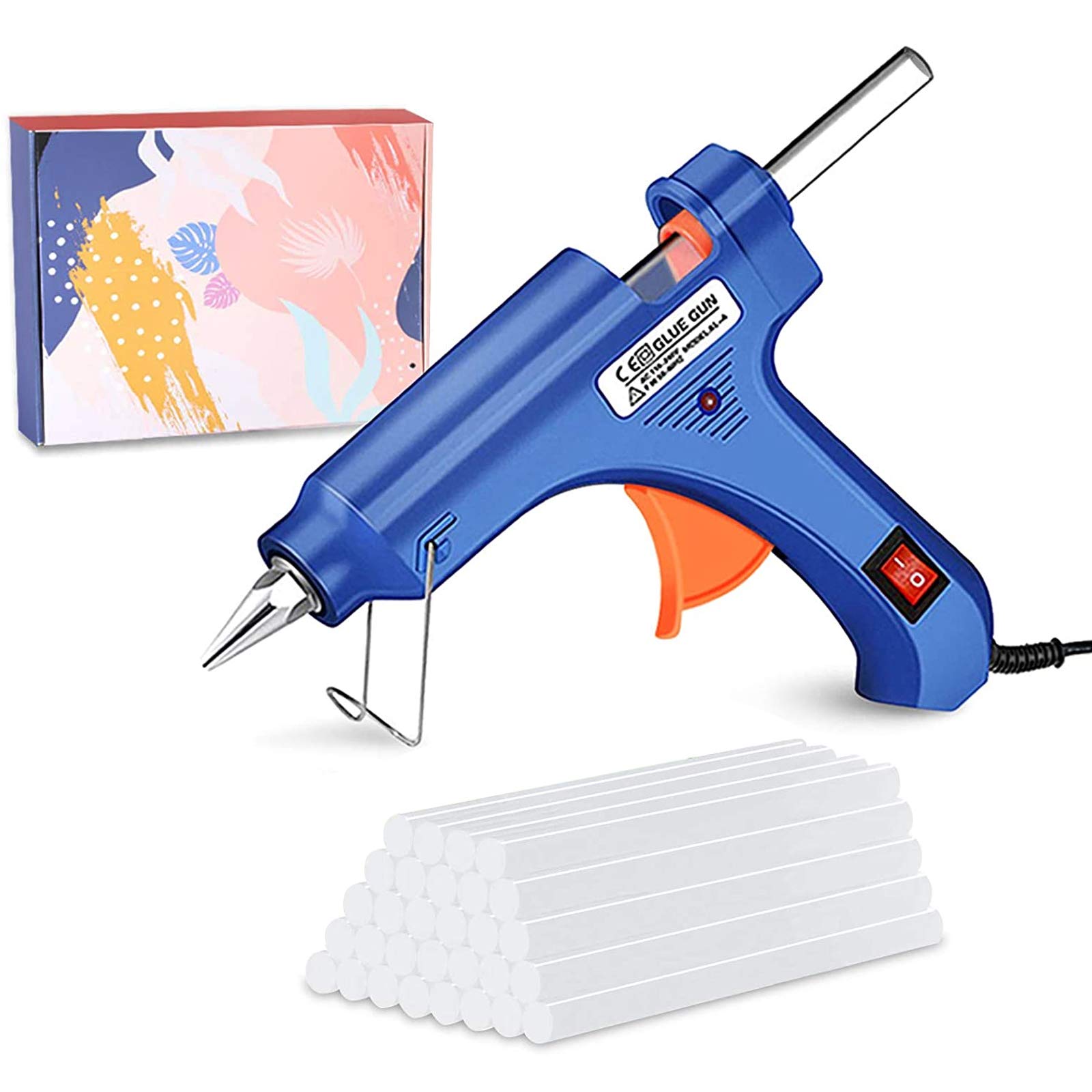 Hot Glue Gun,TOPIND Mini Hot Melt Glue Gun Kit with 40 Pcs Glue Sticks,High Temp Glue Gun for DIY Craft,Home Quick Repairs