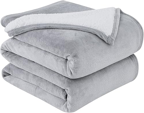 Vista 30 de Southshore Fine Living, Inc. Manta reversible de forro polar Sherpa para cama o sofá, manta ultrasuave y acogedora, lavable a máquina, súper suave