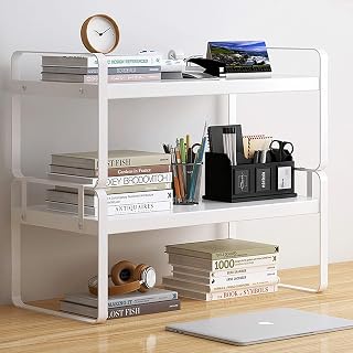 Wooden Desk Shelf - Desk Accessories, Cute Dresser, Organization, Storage and Cabin Decoration, Aesthetic Bookcase for Women, Men and Children