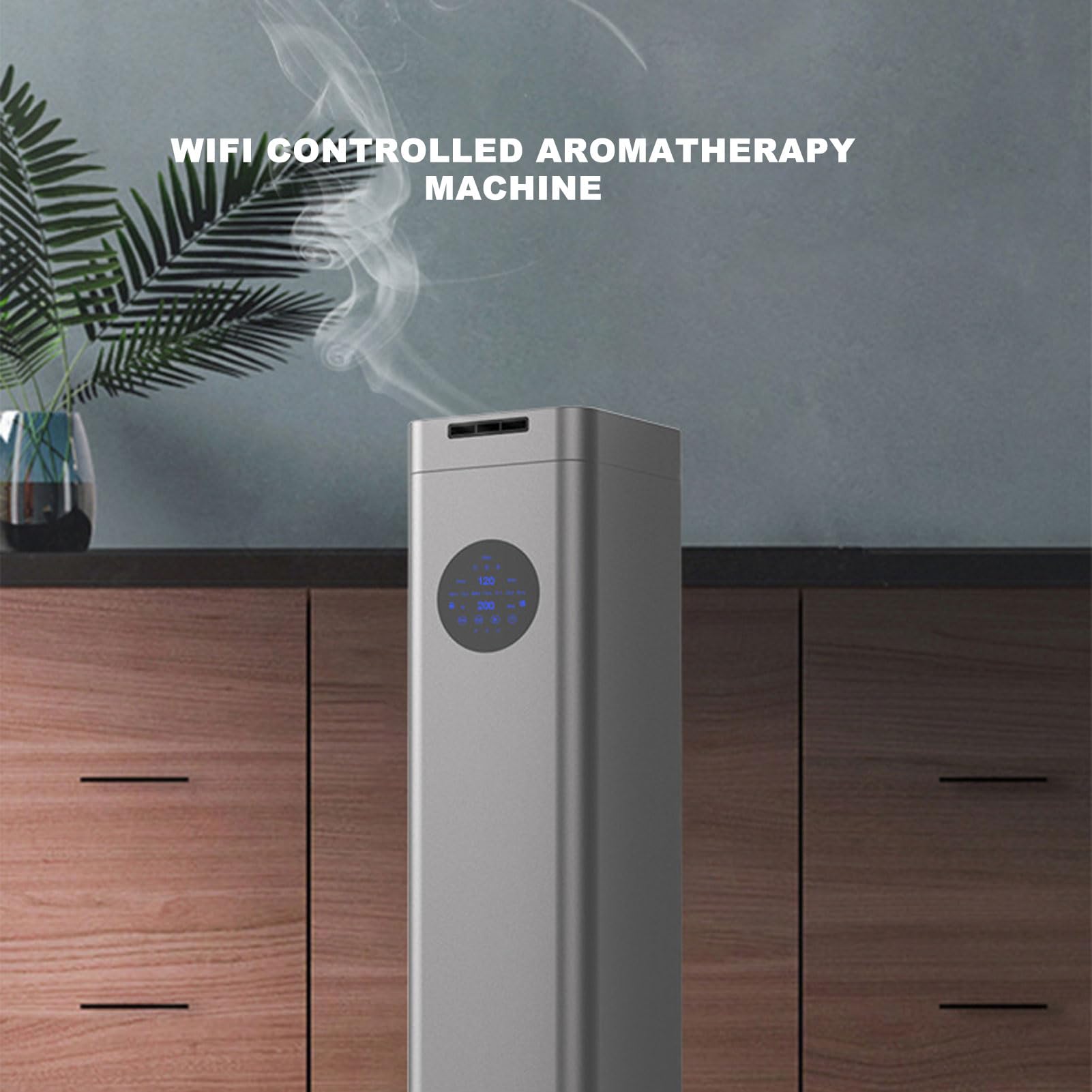 Diffusore di Oli Essenziali di Grande capacità, Design a Colonna da Pavimento, Macchina per Aria Profumata da 1,5 Litri, con Funzione Timer per Casa, Hotel, Ufficio(EU 100-240 V)