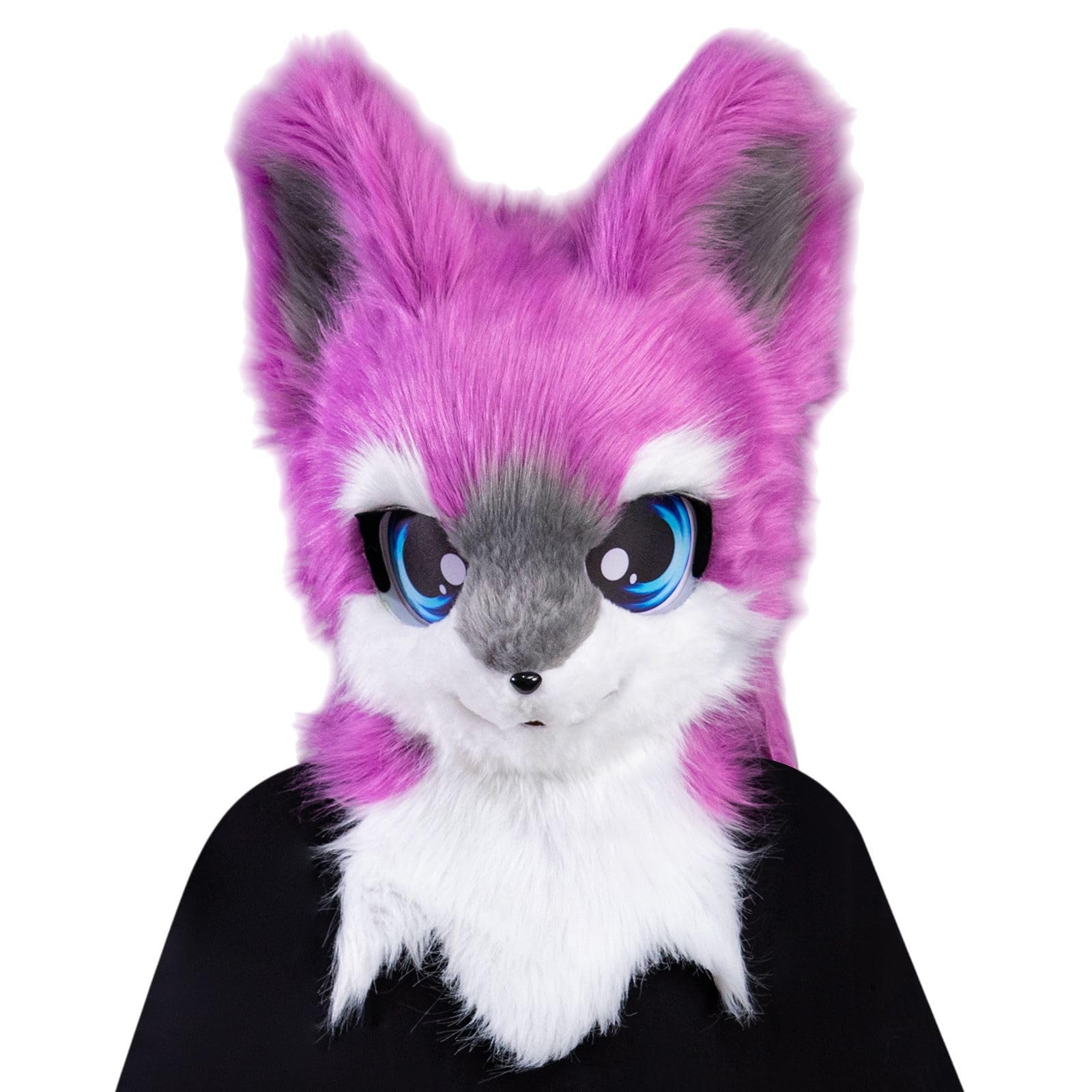 Limtula Furry Costume Fursuit Head Mask for Adults, Plush Animal Furry Mask Cosplay Accessories for Halloween Party and Masquerade