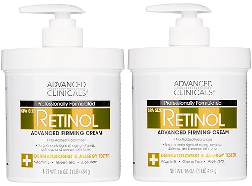Advanced Clinicals - Loción hidratante con retinol, crema facial y corporal y tratamiento para piel arrugada, crema con retinol para arrugas, piel
