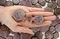 Vista 4 de Fantasia Materiales: 3 libras de rubí grande en forma hexigonal natural piedras ásperas de la India