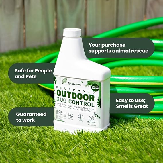Cedarcide PCO Choice 4 Gallon Case Outdoor Cedar Oil Concentrate Kills & Repels Fleas and Ticks