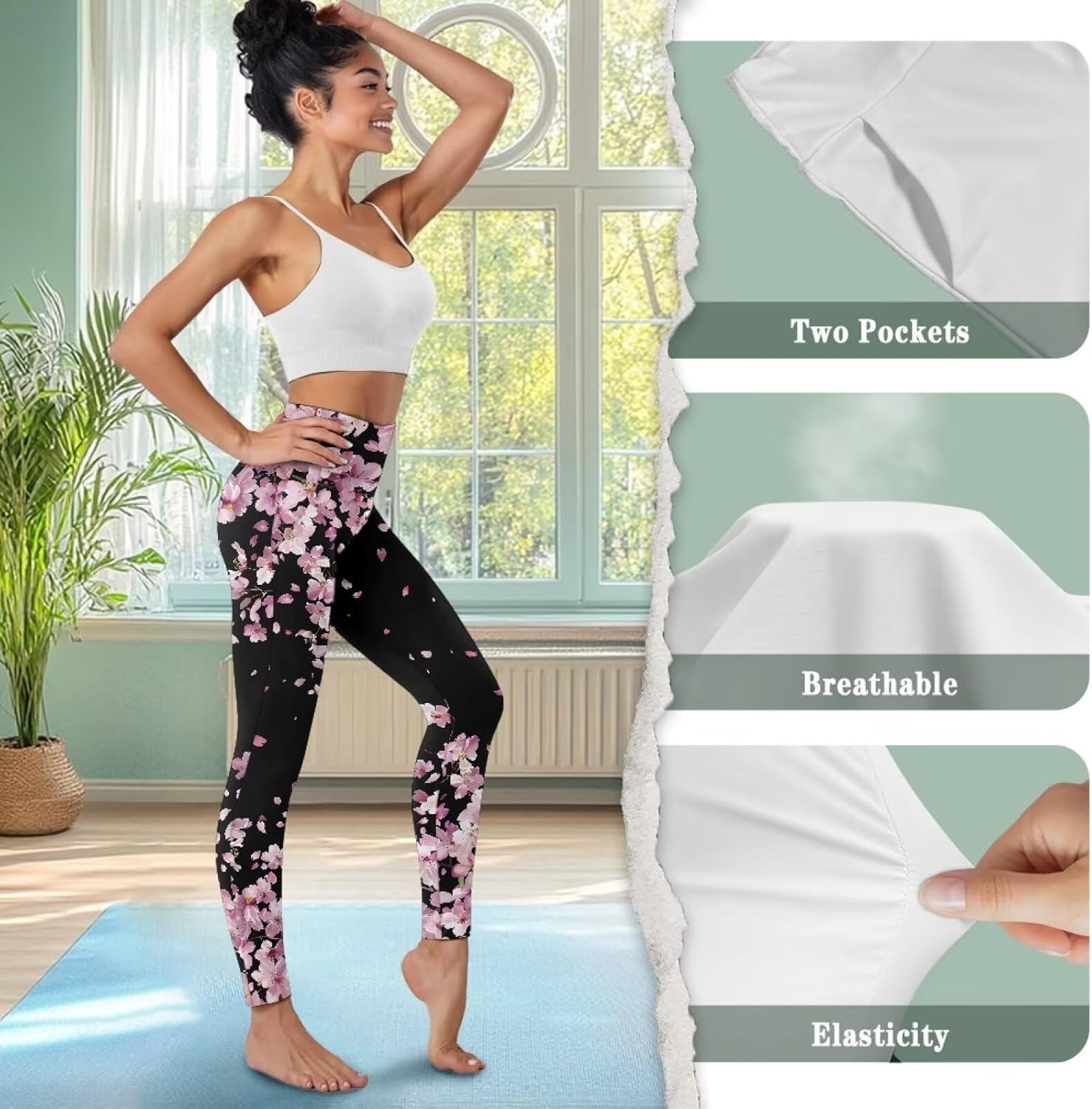 Women Yoga Pants High Waisted Leggings Full Length Outfit XS-3XL
