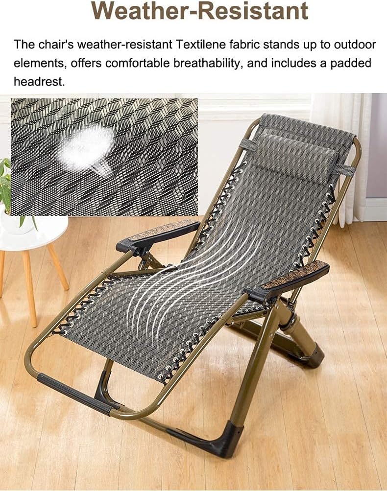 即納 ヘビーデューティーパティオリクライニングチェア ポーチ デッキ プールサイド ビーチ ローン ヤード用の屋外 屋内ラウンジチェア 440ポンドをサポート Mda33 Fr