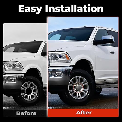 Miniatura 6 de KARPAL Tapacubos centrales de rueda delantera y trasera compatible con Ram 3500 2011-2018 de 1 tonelada Dually DRW, aleación Alcoa, (2 piezas