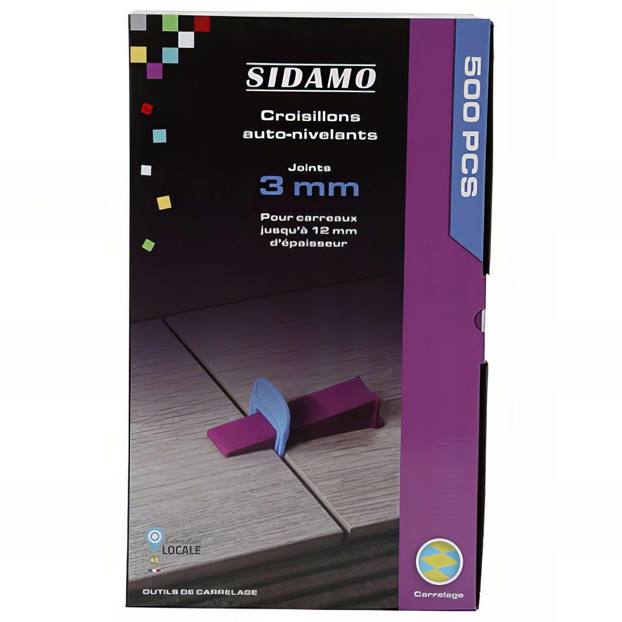 Boîte de 500 croisillons 3 mm auto-nivelants de 3 à 12 mm
