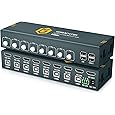 HDMI KVM Switch 8 Port, 4K@30Hz KVM Switch 8 Computers Share 1 Monitor and Keyboard & Mouse, with USB 2.0 Ports, Support Button Switch & Hotkey Switch & RS232, Adaptive EDID, Plug and Play