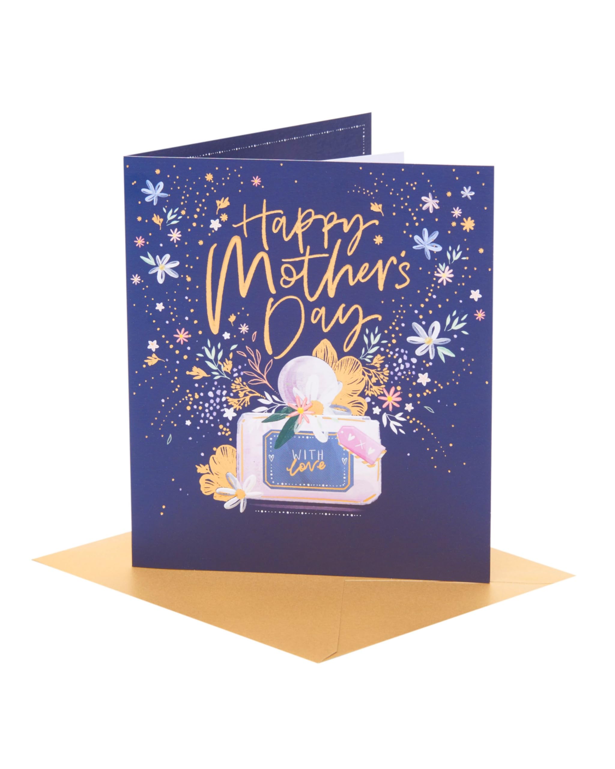 UK Greetings | Mother's Day Card | Card for Mum, Grandma, Wife | Her, Girls, Women | Stunning Perfume Design | With Envelope | 18.4 x 15.9 cm