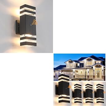 2-Layer Dusk to Dawn Up and Down Lights Outdoor 5 Pack