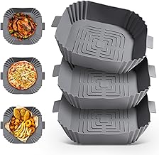 3 Pieces Air Fryer Accessories: Silicone Trays for Reusable Air Fryer Air Fryer - High Capacity Air Fryer Trays