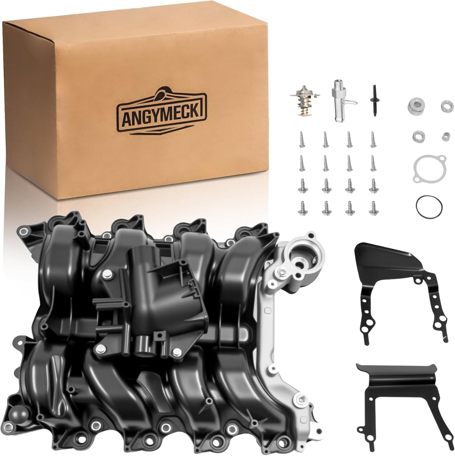 Upper Intake Manifold W/Gasket, Intake Manifold Assembly for 2007-2008 Ford F-150 E-150 E-250 Lobo V8 281 4.6L SOHC 8Cyl 615-375