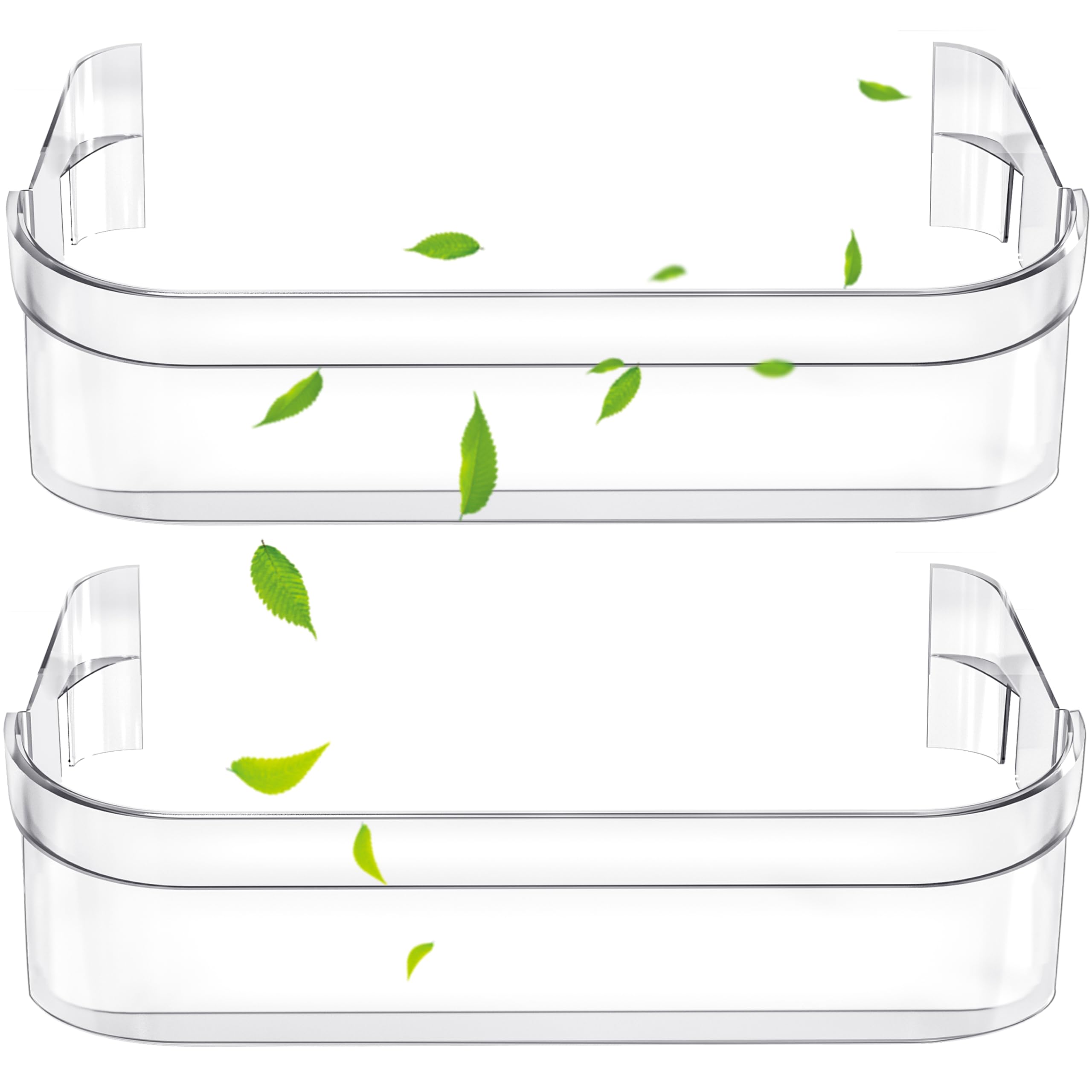 Photo 1 of 2 Pack 240351602 Freezer Door Shelf Bin Compatible with Frigidaire Refrigerator Replacement for 917237 240351606 AP2115975 PS430028