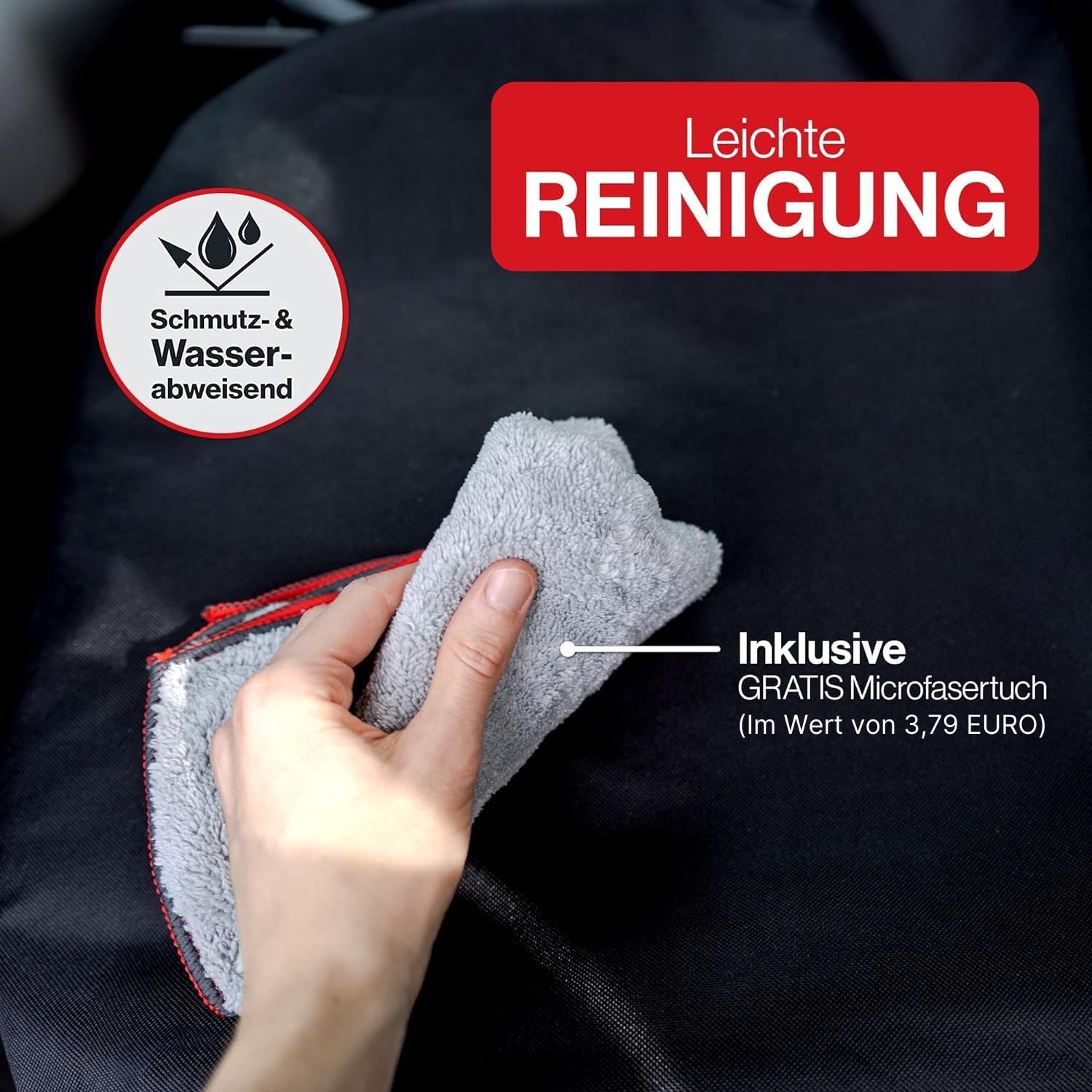PROTEX® Autositzschoner [Testsieger 2025] Werkstattschoner - Rutsch- und wasserfestes, schmutzabweisendes Material - Ideale Passform - schwarz (2 Stück)