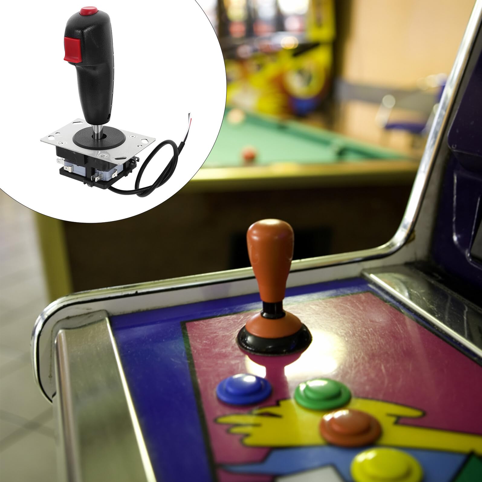 LOLIPPYY Flight Stick Joystick mit Vibration Micro schalter Langlebiger Alloy Gaming Controller Zubehör für Flugsimulation und Arcade Spiele