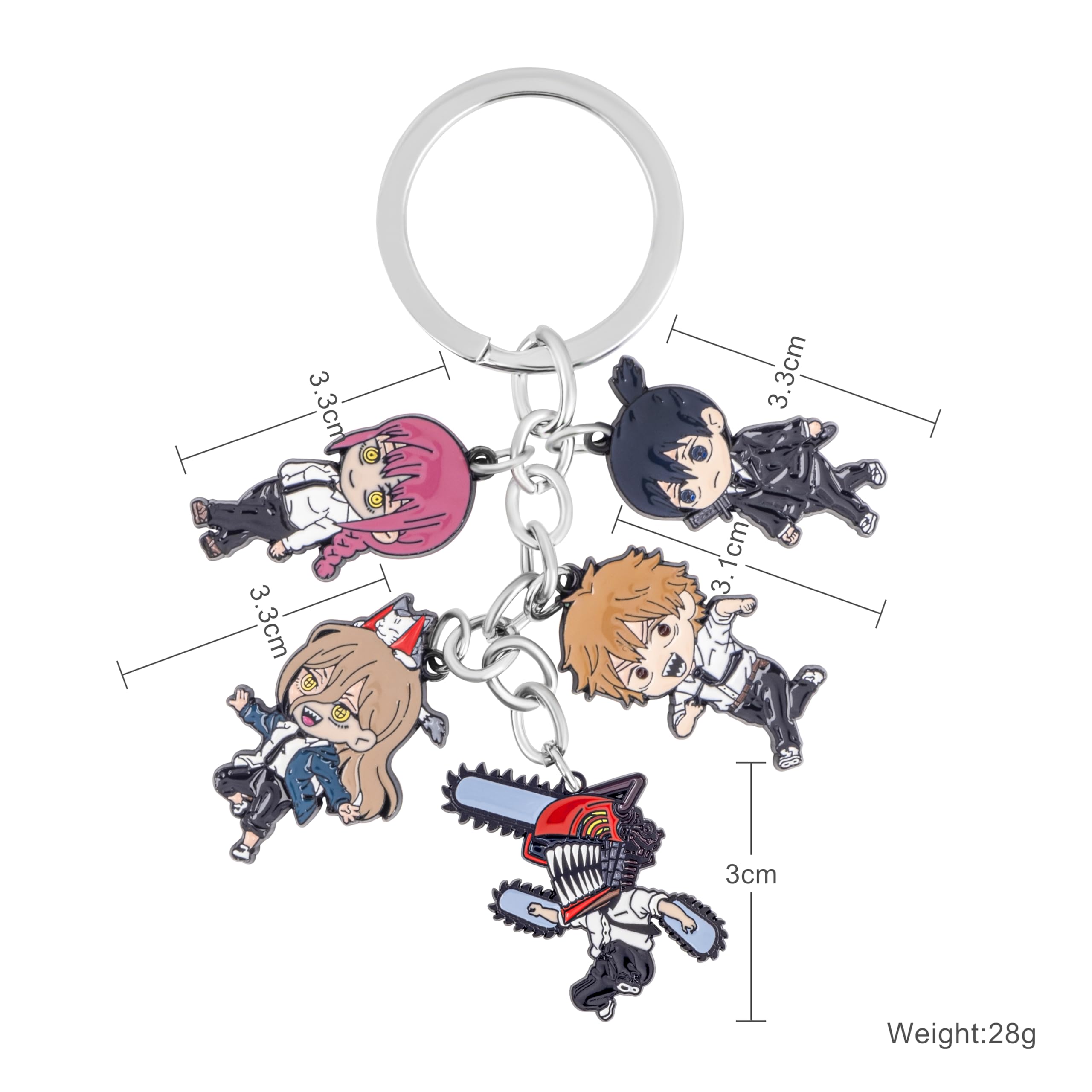 Llavero Chainsaw Man - Merch de anime con Makima, Power, Denji, Aki, Chainsaw Man y Pochita, regalos de anime