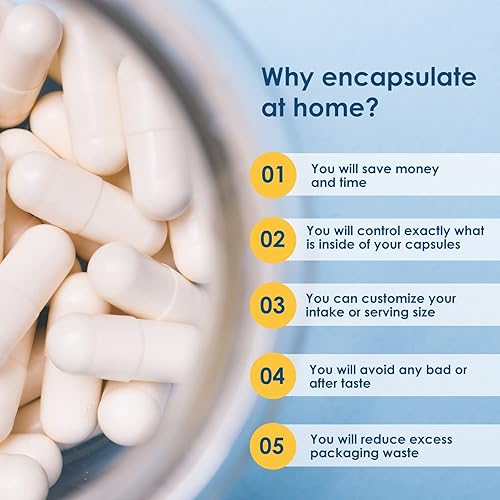 Miniatura 5 de Capsuline - Cápsulas de gelatina vacías transparentes tamaño 00 - 1000 unidades - Fabricado en América del Norte y del Sur - Certificado Kosher y