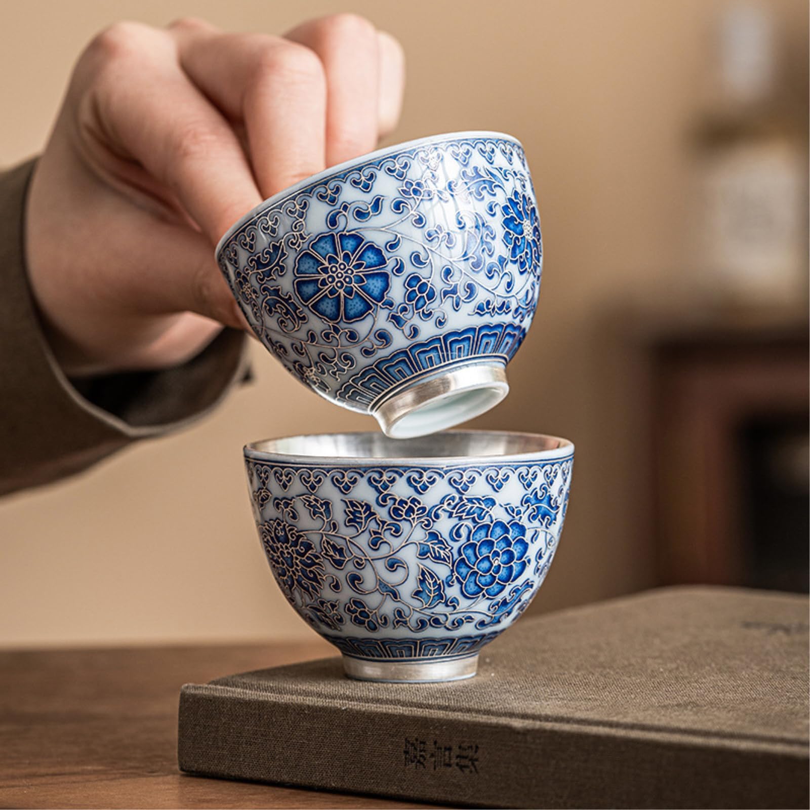 65 ml/56.7 g srebrna ceramiczna filiżanka do herbaty dom retro Kung Fu zestaw do herbaty krajowa fala filiżanka do herbaty [pudełko torba] -65 ml