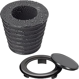 PAGOW Umbrella Cone Wedge and Table Umbrella Hole Ring and Cap Set，Umbrella Hole Ring and Cap Set for Outdoor Patio Umbrella Diameter 1.5 Inch or Smaller (Black)