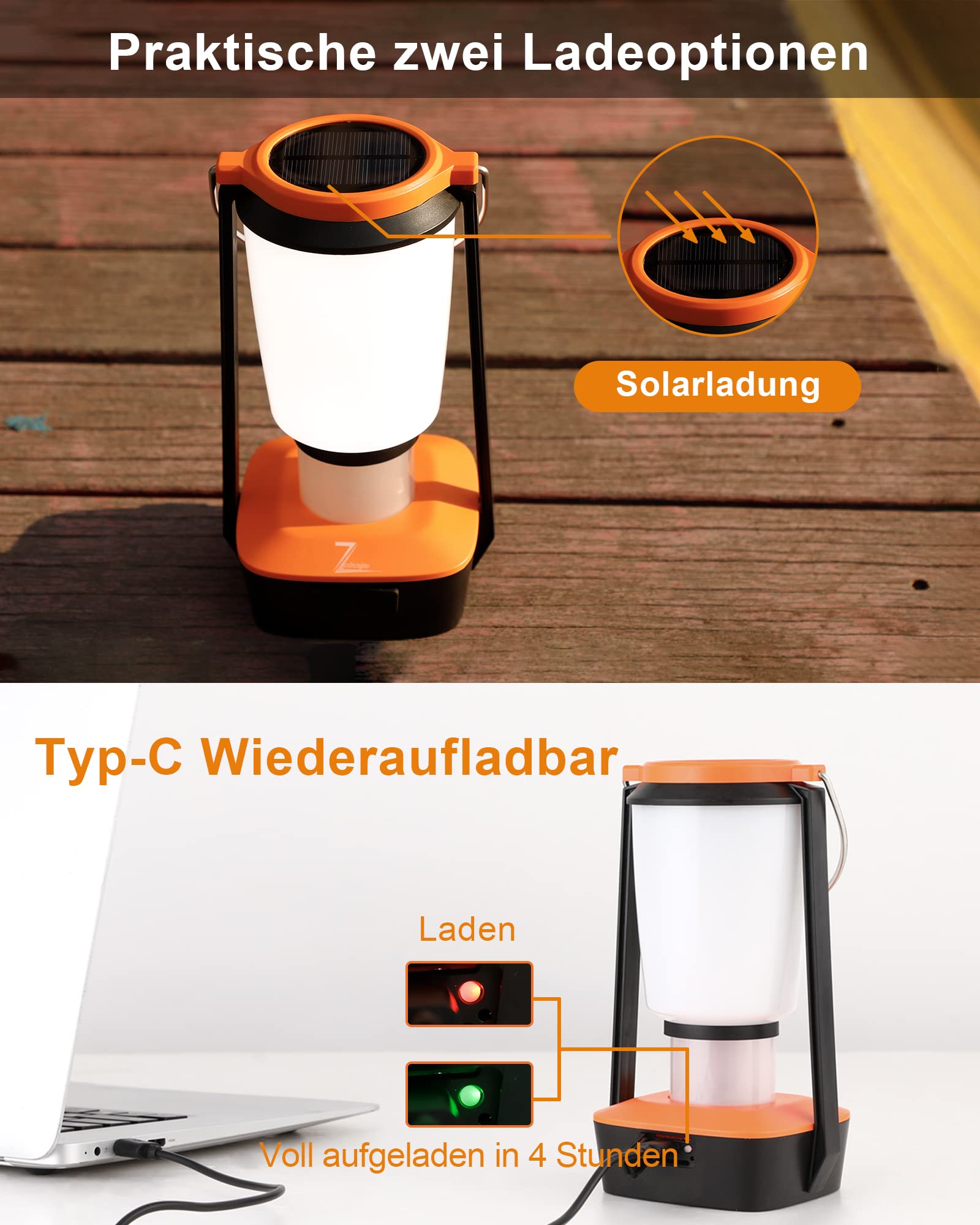 Tafellamp Campinglantaarn - Oplaadbare Tentlamp 300 Lumen - Waterdicht met accu en powerbank Tafellamp Campinglantaarn - Oplaadbare Tentlamp 300 Lumen - Waterdicht met accu en powerbank