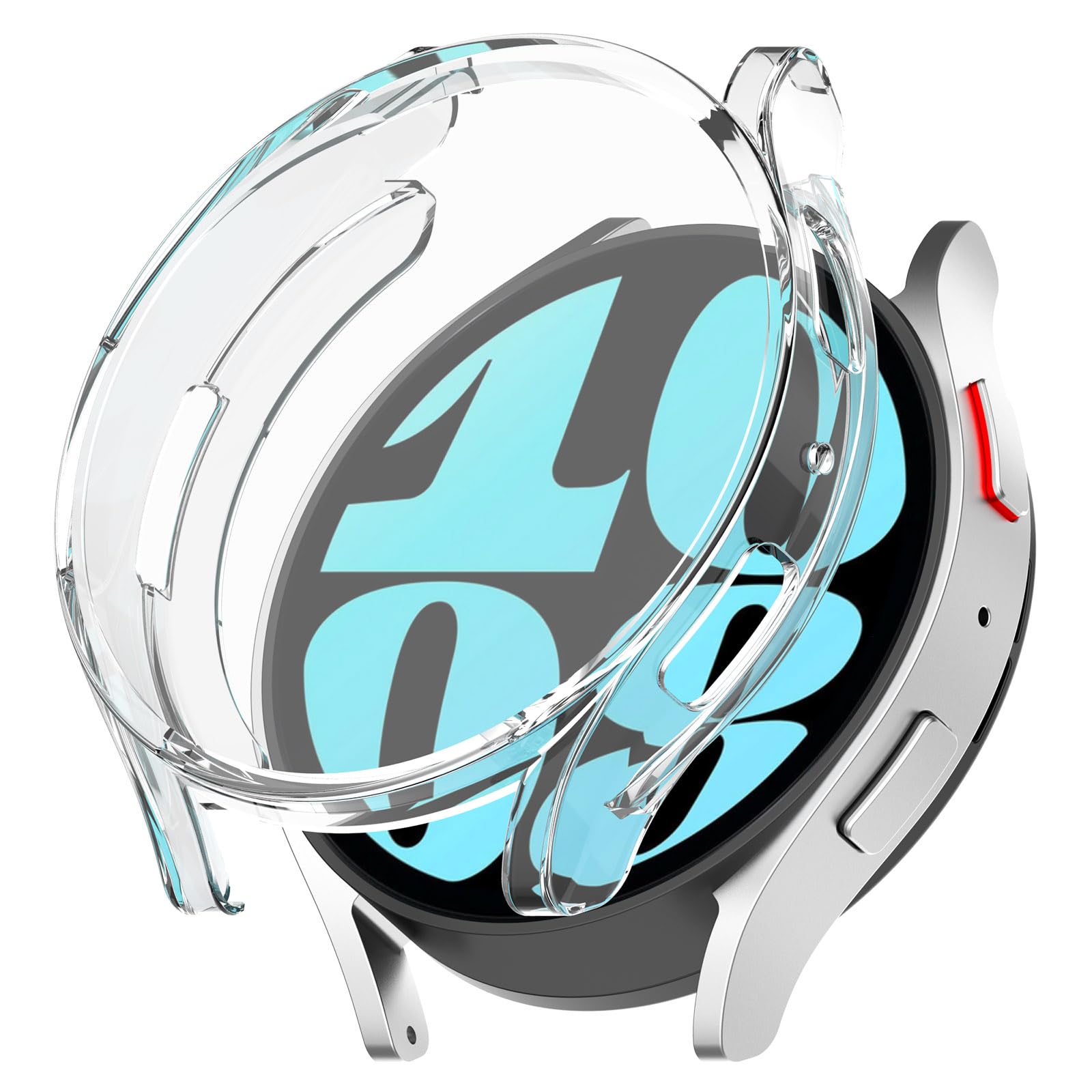 Galaxy Watch 6 Case, Lamshaw All-Around Protective TPU Bumper Cover Screen Protector Case Cover Compatible for Galaxy Watch 6 40mm/44mm, 44mm Case