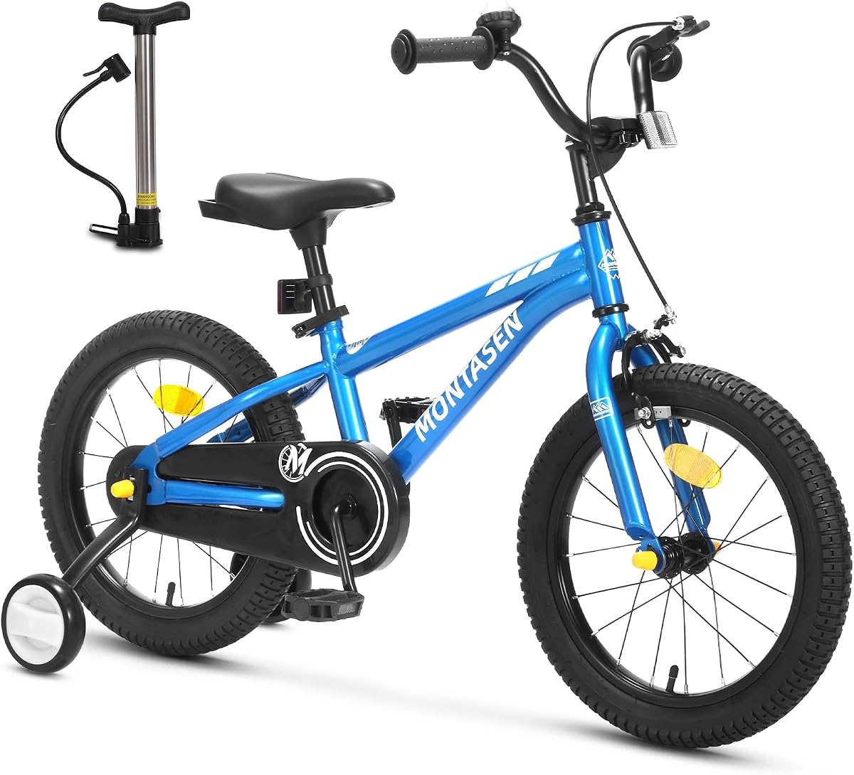 Kids Bike with Training Wheels, 12 14 16 18 Inch Boy Girl Bicycle | Toddler Bike with Dual Brake System,12-18 inch BMX Children Bicycle,Wide Tires Sturdy Bike Frame Adjustable Seat Handlebar