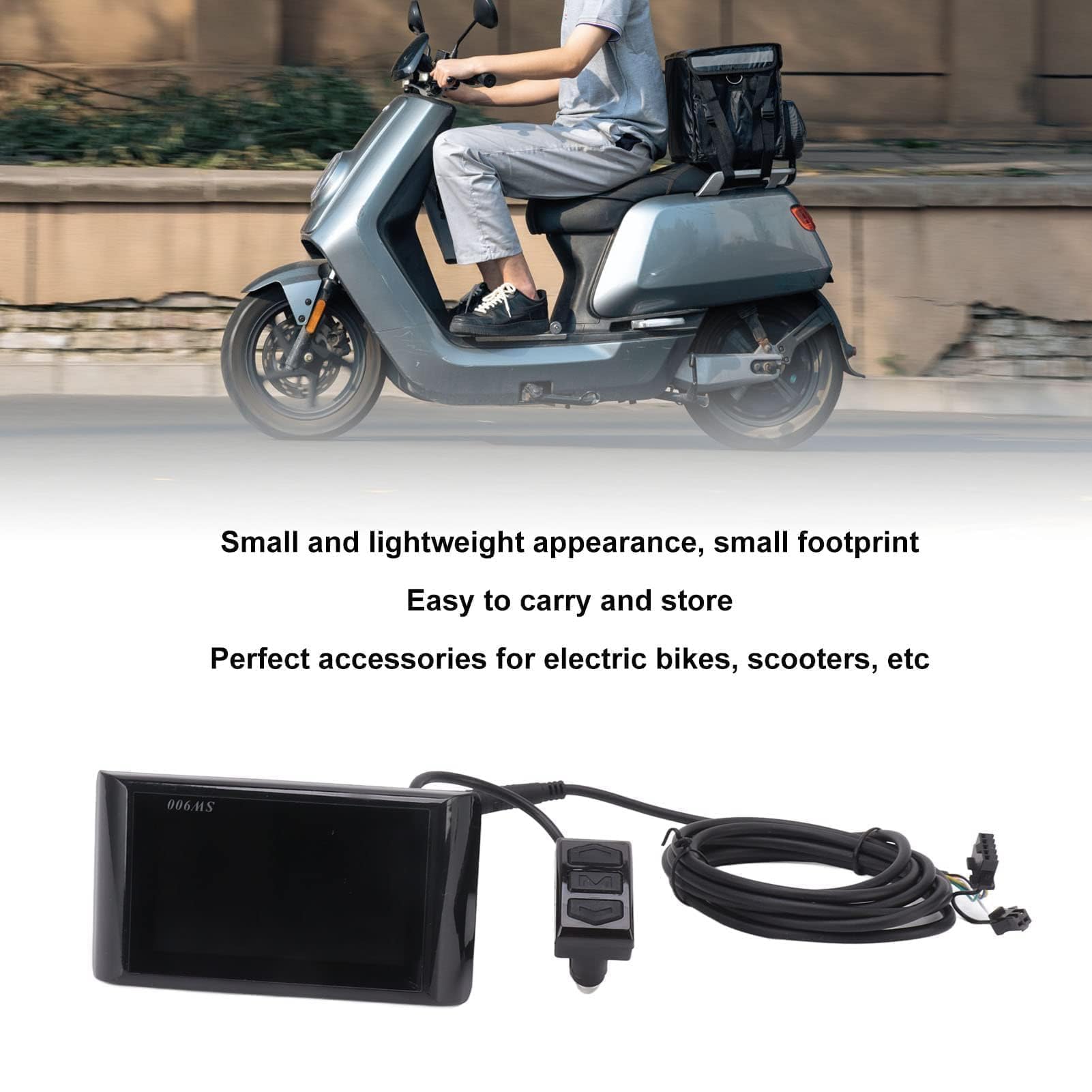 VBESTLIFE Display LCD Bici Elettrica SW900, Pannello di Controllo Display LCD con Dati Chiari Adatto per Scooter per Bici Elettriche