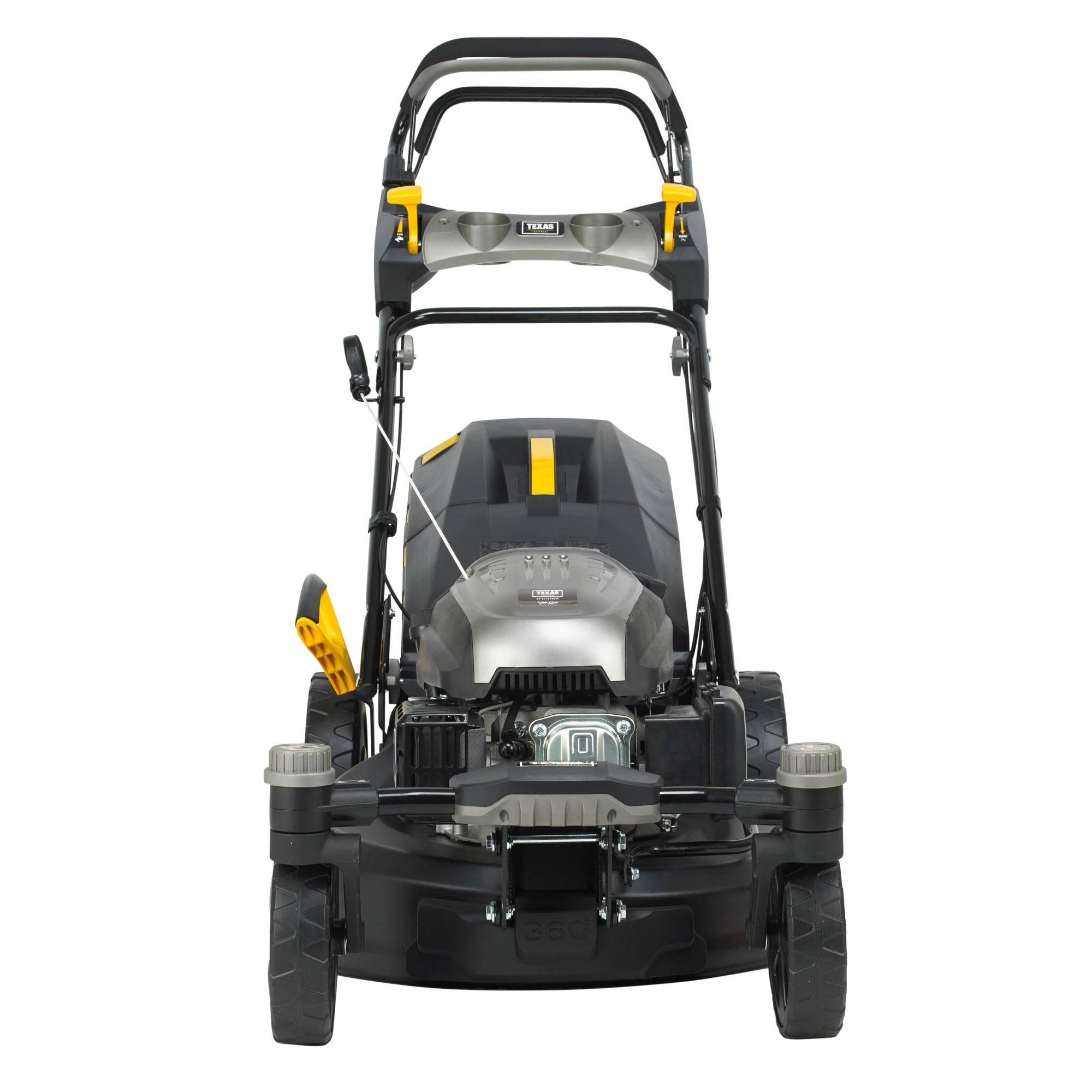 TEXAS Profi Rasenmäher Benzin mit Antrieb Radantrieb Hochgrasmäher ZT 5110TR/W Zero Turn 3in1 mit schwenkbarer Vorderachse | sehr wendig | 196cm³ | 4-Takt | 51cm | 4,9PS | 28-75mm | mit Mulchfunktion